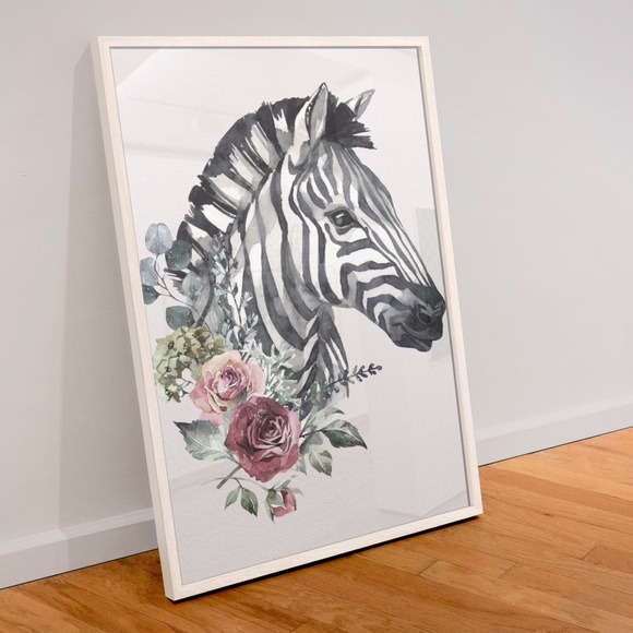 Watercolor Zebra Wall Art Poster Print UNFRAMED - Picture 4 of 17